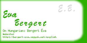 eva bergert business card